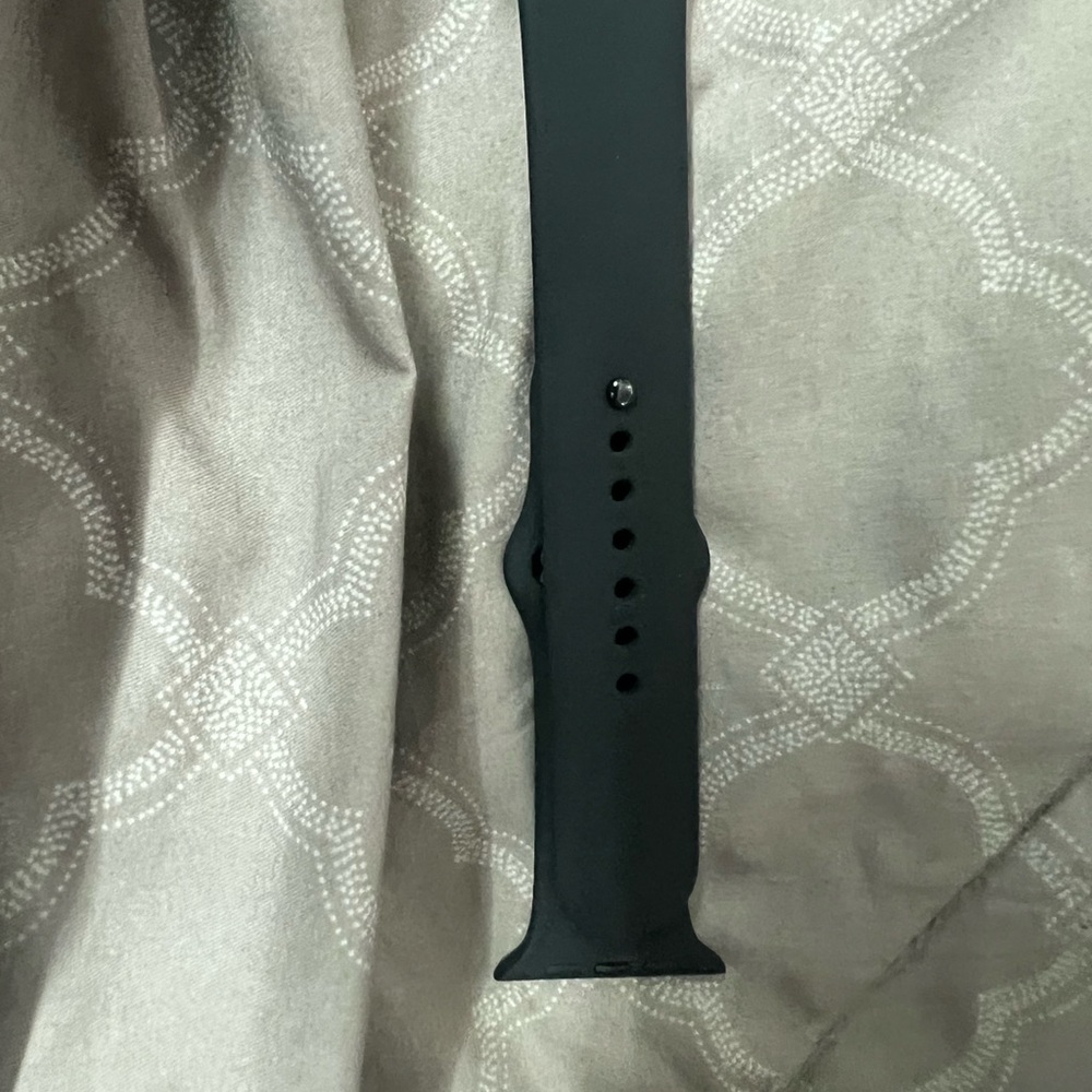Elegant Black Silicone Watch Band